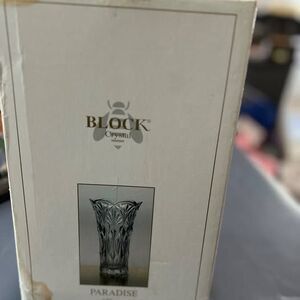 Block Crystal vase. Paradise 12"